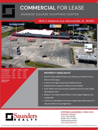 More details for 4439-4441 S Alabama Ave, Monroeville, AL - Retail for Lease