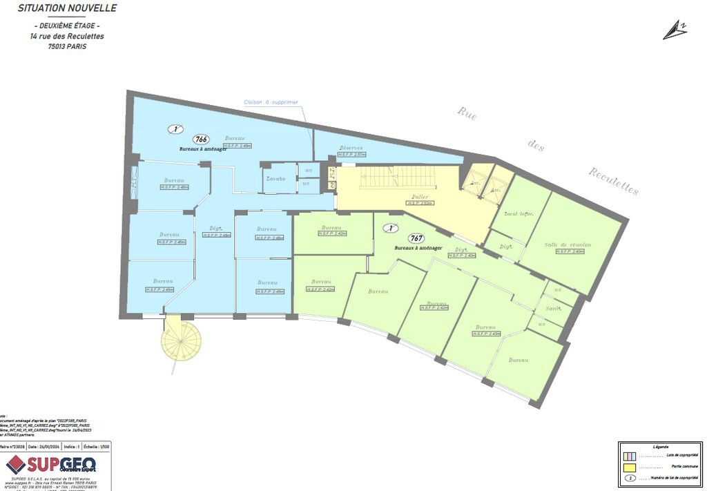 14 Rue Des Reculettes, Paris, PAR 75013 - Unit Lot 2e - 1 - - Floor Plan - Image 1 of 5