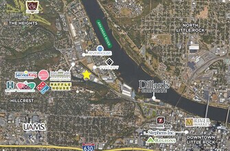2520 Cantrell Rd, Little Rock, AR - AERIAL  map view