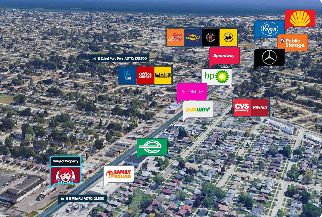 18001 E 9 Mile Rd, Eastpointe, MI for sale Aerial- Image 1 of 1