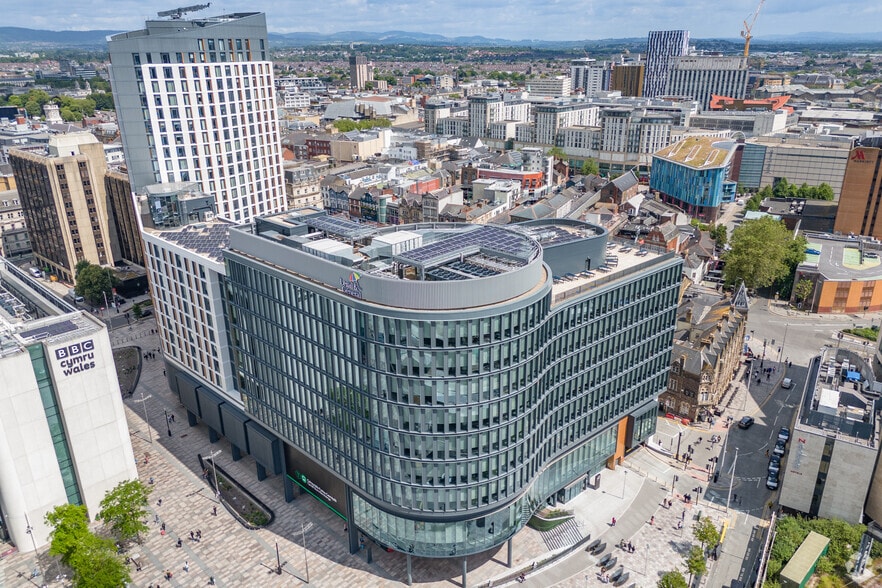 Central Sq, Cardiff for lease - Aerial - Image 2 of 7