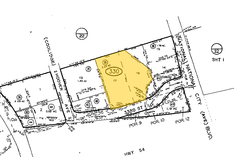 131 W 33rd St, National City, CA for lease - Plat Map - Image 3 of 14