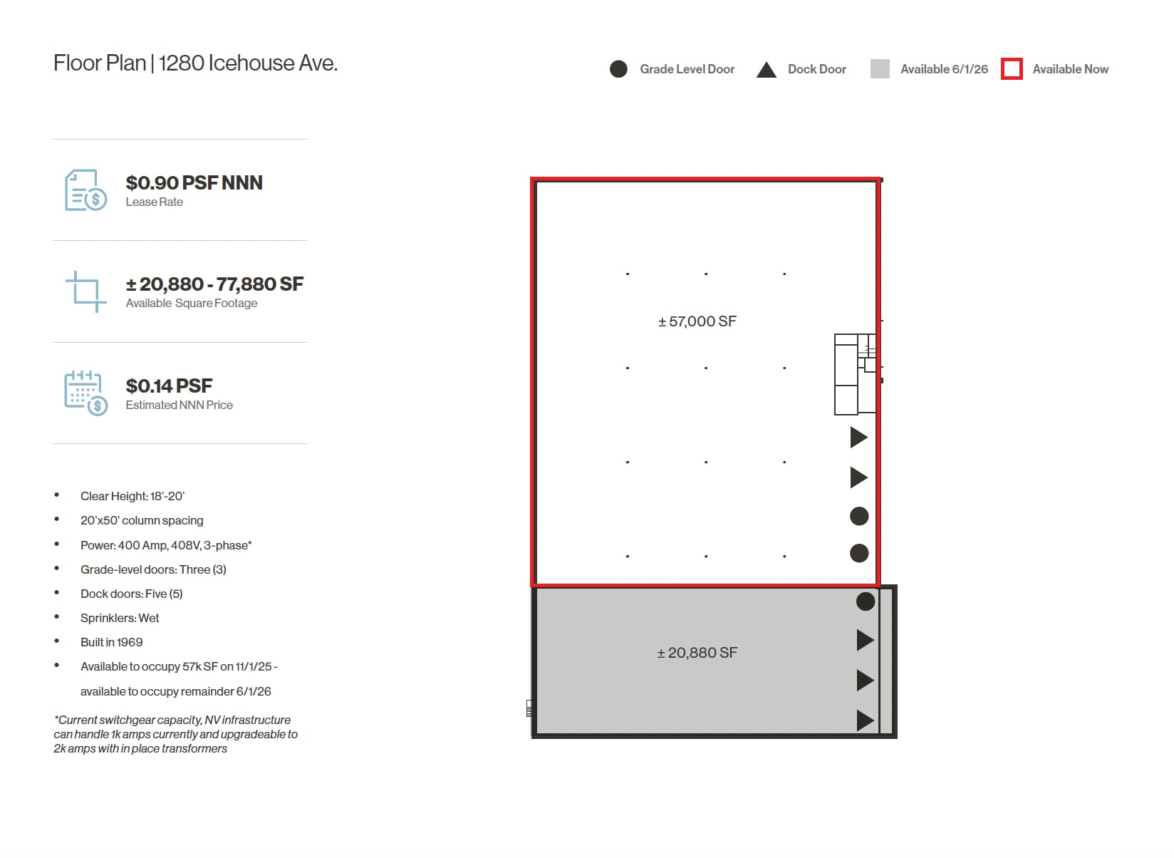 1280 Icehouse Ave, Sparks, NV for lease Floor Plan- Image 1 of 1
