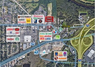 302-316 Baldwin St, Jenison, MI - AERIAL  map view