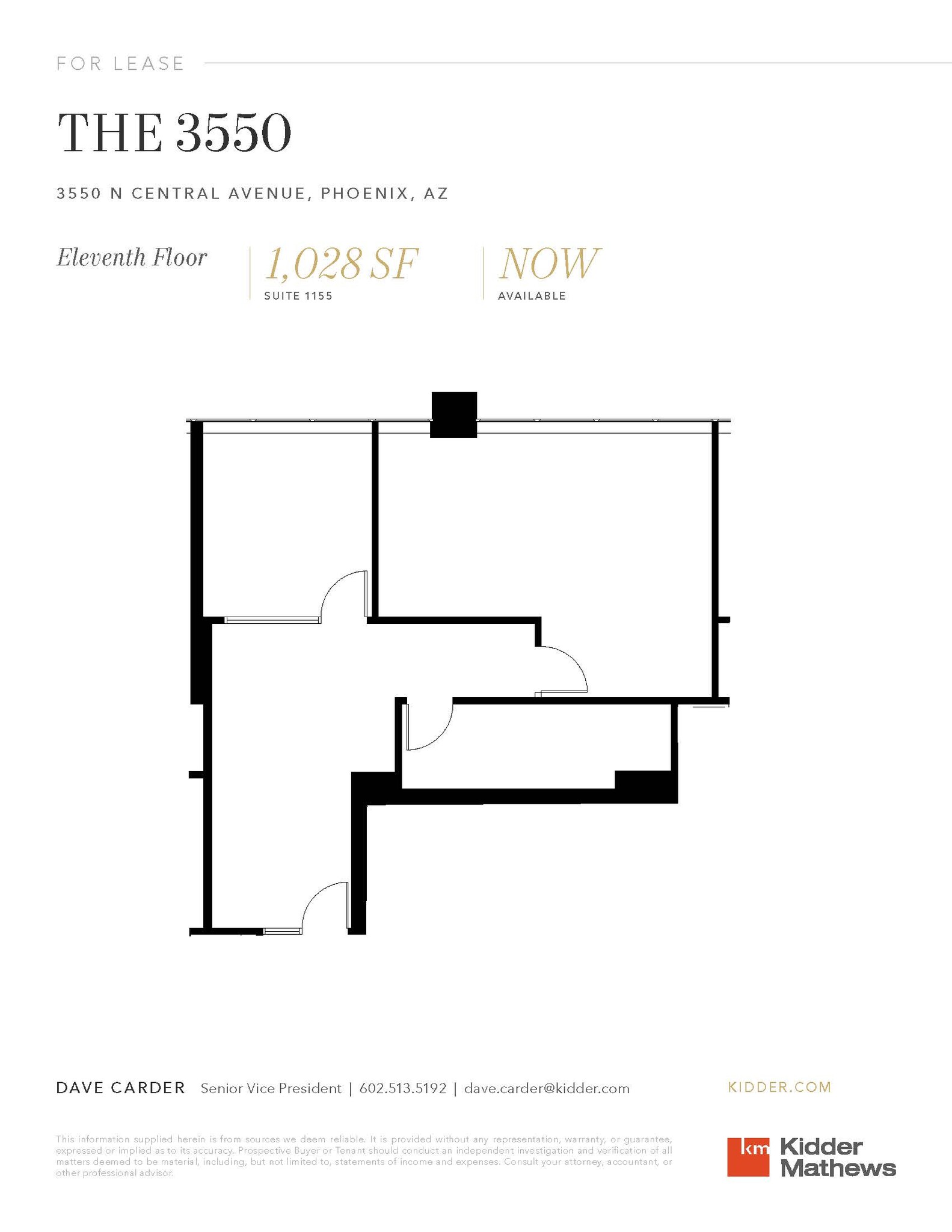 3550 N Central Ave, Phoenix, AZ for lease Floor Plan- Image 1 of 1