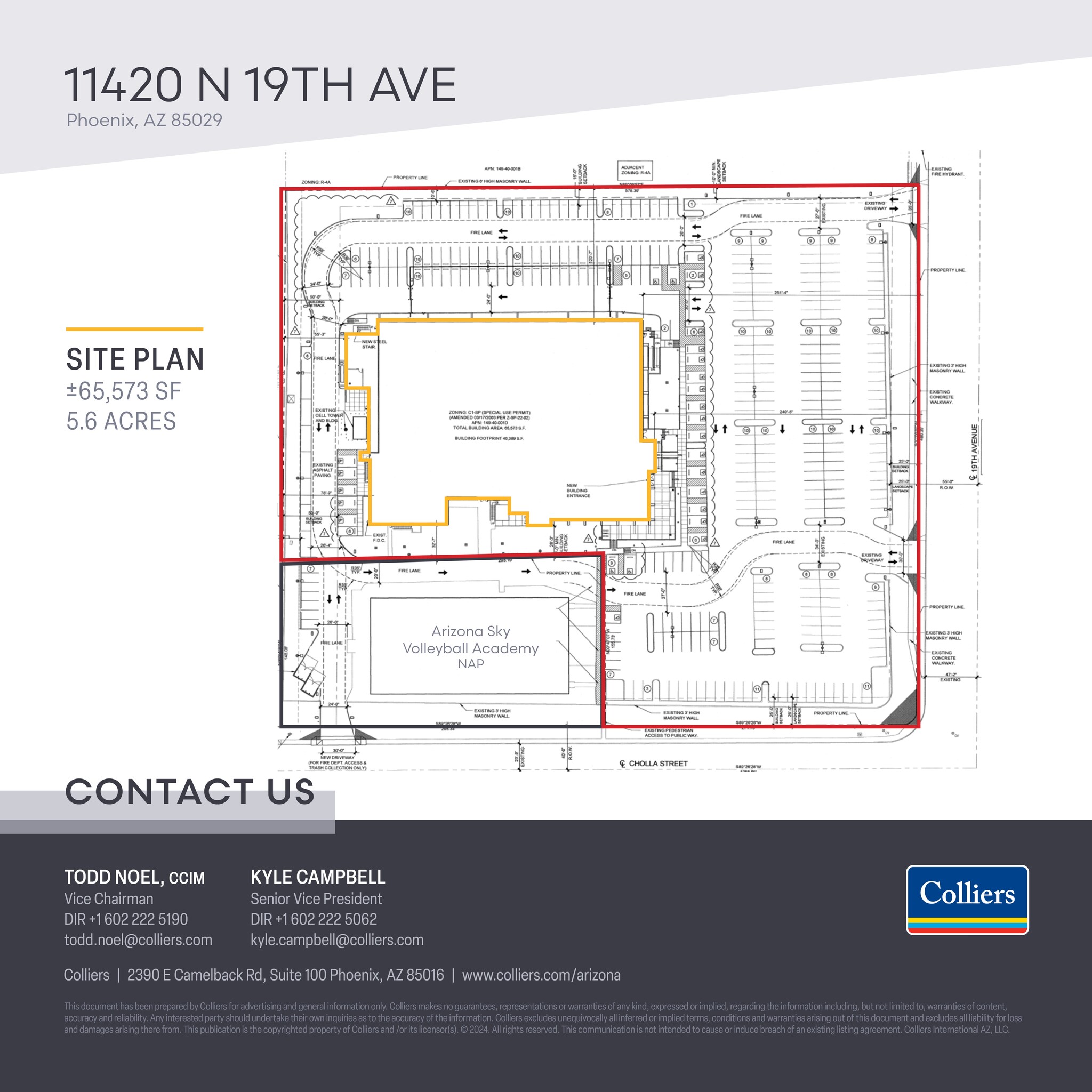 11420 N 19th Ave, Phoenix, AZ for lease Site Plan- Image 1 of 2