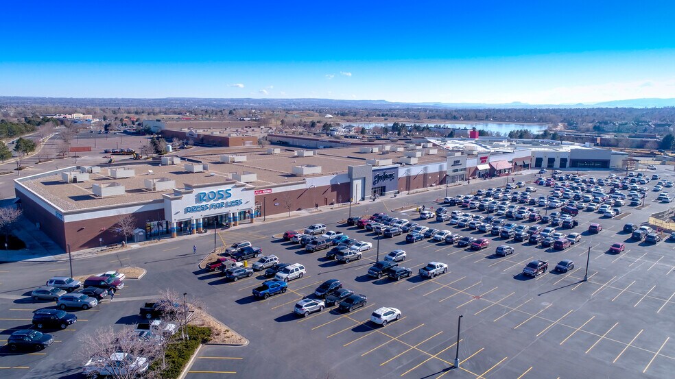 8055 W Bowles Ave, Littleton, CO for lease - Shopping Center Aerial with Parking - Image 1 of 8