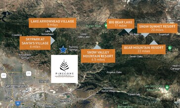 Highway 330, Running Springs, CA - AERIAL map view