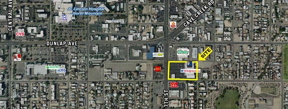 8905-8911 N 7th St, Phoenix, AZ for lease - Aerial - Image 2 of 9