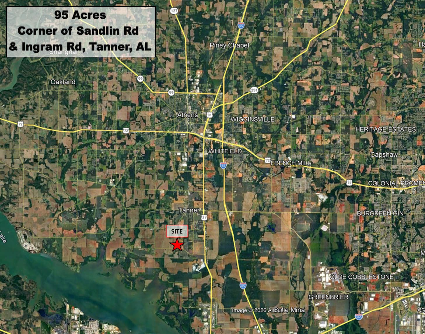 Sandlin Road & Ingram Road, Tanner, AL for sale Primary Photo- Image 1 of 4