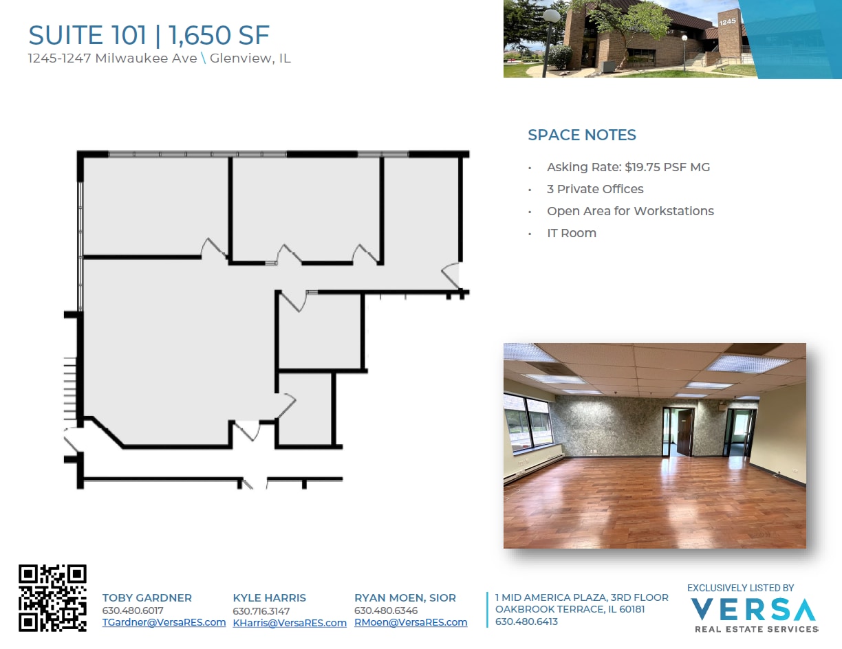 1245-1247 Milwaukee Ave, Glenview, IL for sale Floor Plan- Image 1 of 2