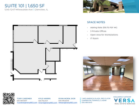 1245-1247 Milwaukee Ave, Glenview, IL for sale Floor Plan- Image 2 of 2