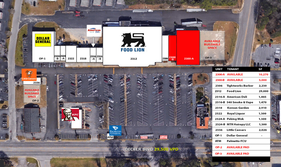 2300-2324 Decker Blvd, Columbia, SC for lease - Building Photo - Image 2 of 8