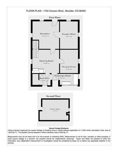 1733 Canyon Blvd, Boulder, CO for sale - Floor Plan - Image 3 of 25