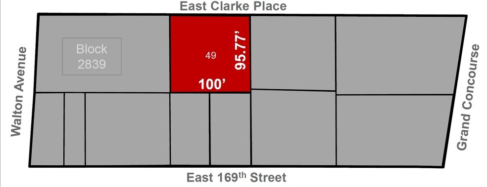 112 E Clarke Pl, Bronx, NY for sale - Plat Map - Image 1 of 1
