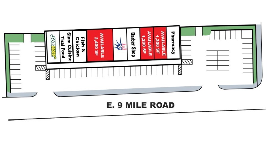 7221-7255 E 9 Mile Rd, Warren, MI for sale - Site Plan - Image 1 of 1