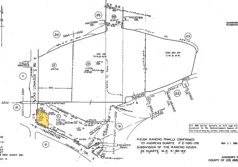 2709-2711 Huntington Dr, Duarte, CA for lease - Plat Map - Image 3 of 3