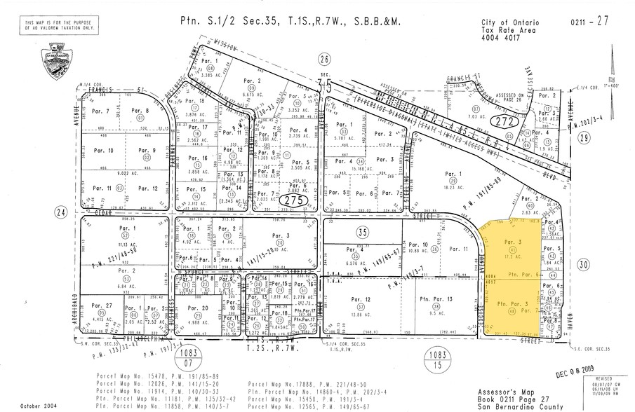 2155 S Excise Ave, Ontario, CA for lease - Plat Map - Image 3 of 4