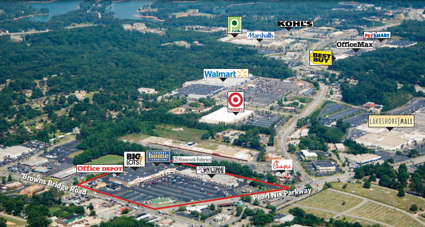 1500 Browns Bridge Rd, Gainesville, GA for sale Aerial- Image 1 of 1