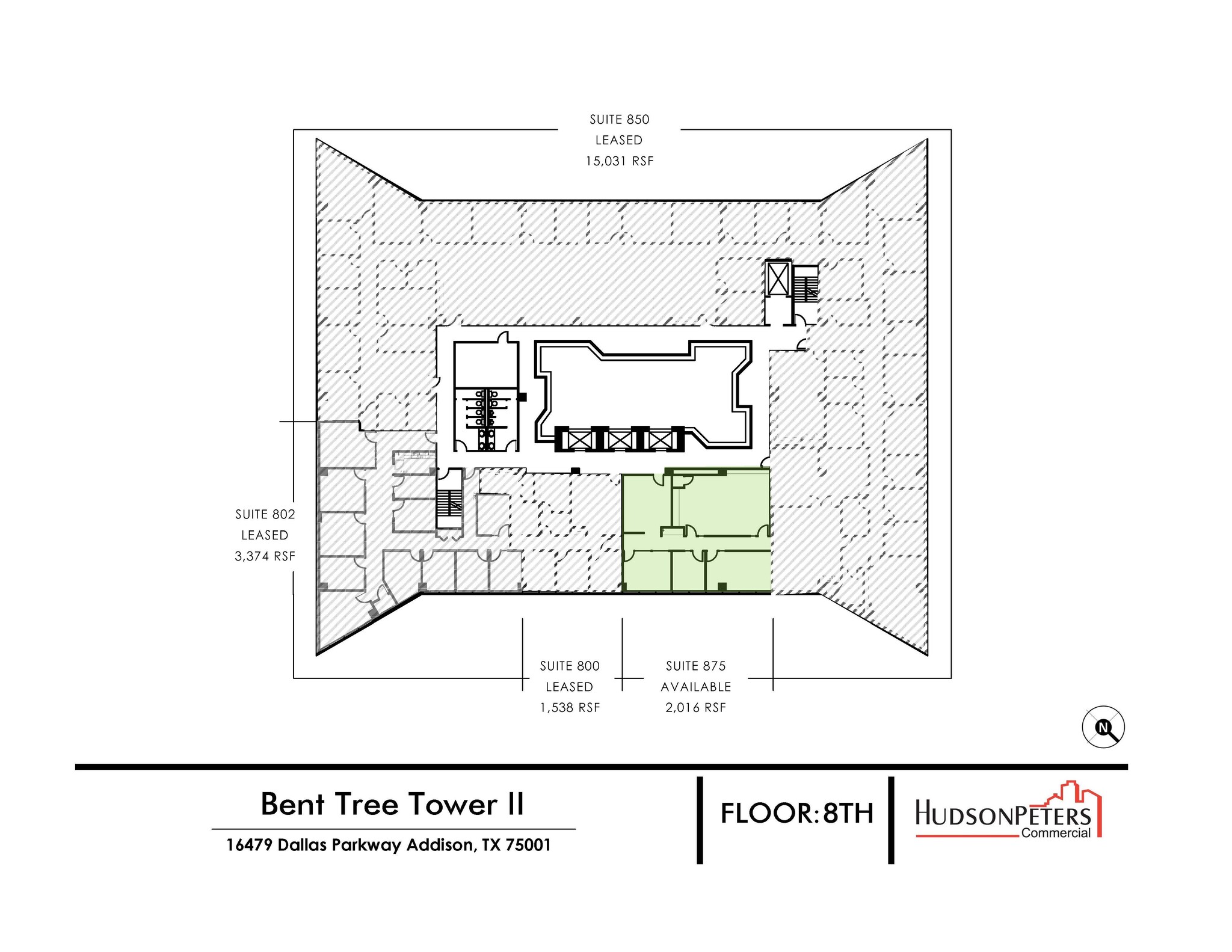 16479 Dallas Pky, Addison, TX for lease Floor Plan- Image 1 of 2