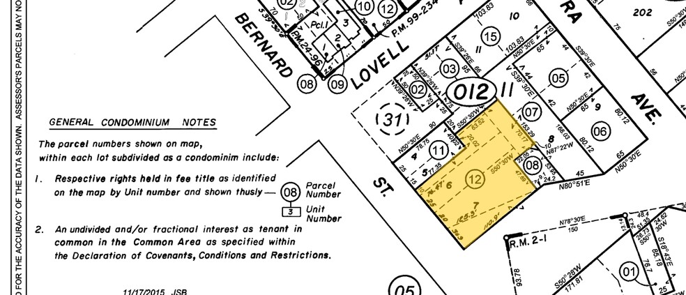 82-100 Throckmorton Ave, Mill Valley, CA for lease - Plat Map - Image 3 of 3