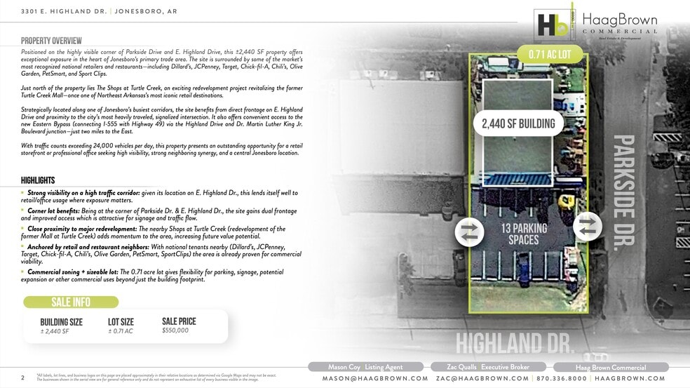 3301 E Highland Dr, Jonesboro, AR for sale - Aerial - Image 2 of 4