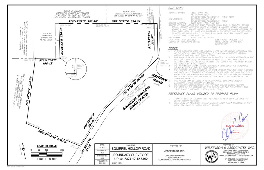 Squirrel Hollow, Douglassville, PA for sale - Site Plan - Image 2 of 2