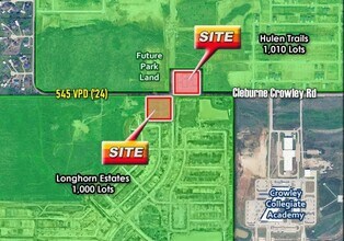 Hulen St & Cleburne Crowley Rd, Crowley, TX - AERIAL  map view - Image1