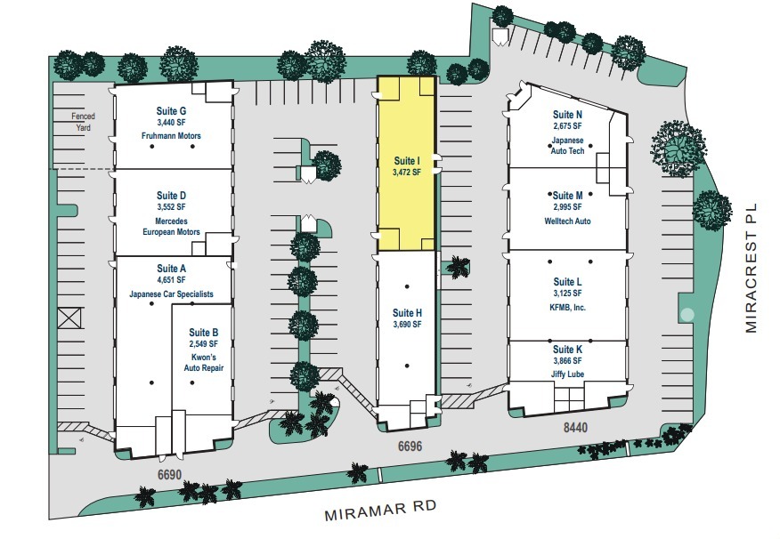 6696 Miramar Rd, San Diego, CA for lease Site Plan- Image 1 of 1