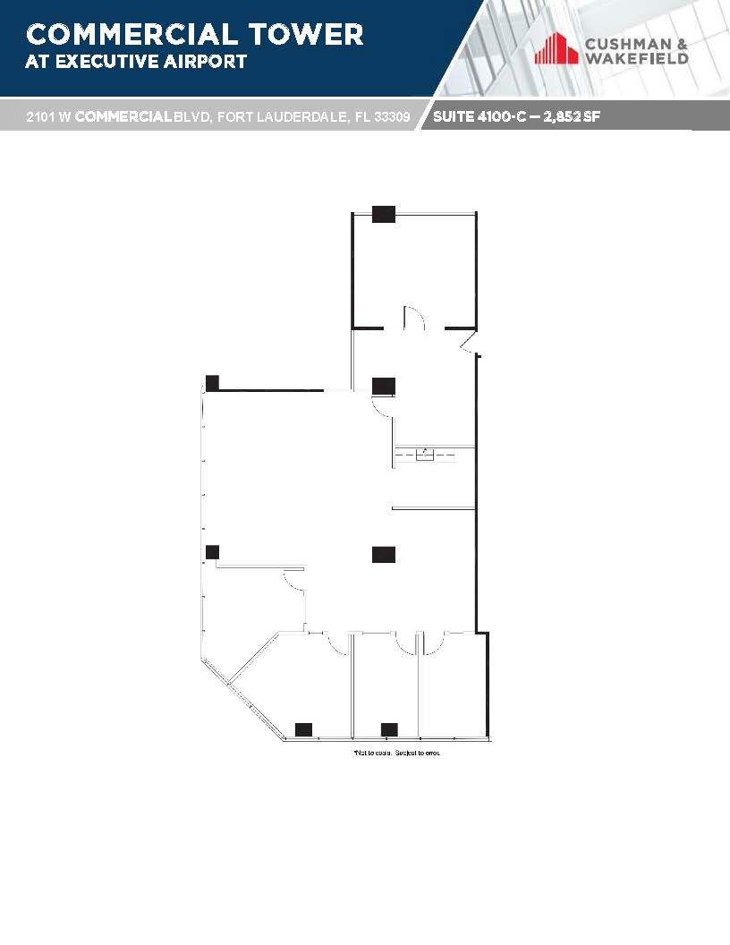 2101 W Commercial Blvd, Fort Lauderdale, FL for lease Floor Plan- Image 1 of 1