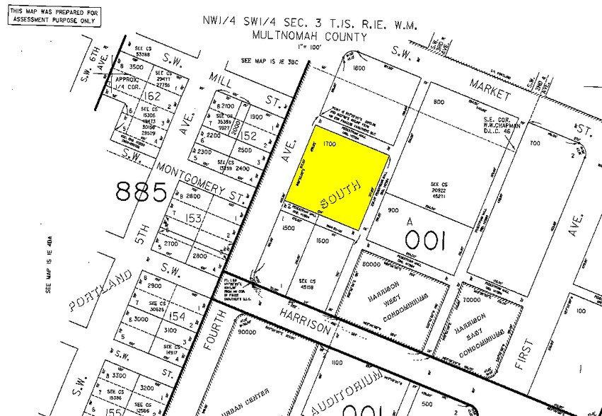1720 SW 4th Ave, Portland, OR for lease - Plat Map - Image 2 of 22