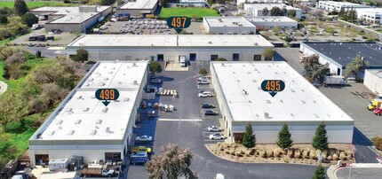 495 Edison Ct, Fairfield, CA for lease Aerial- Image 2 of 3