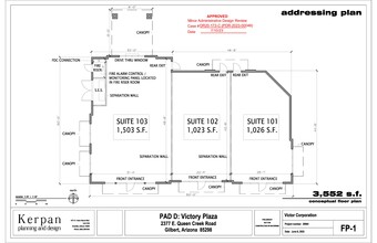 2343 E Queen Creek, Gilbert, AZ for lease Floor Plan- Image 2 of 3