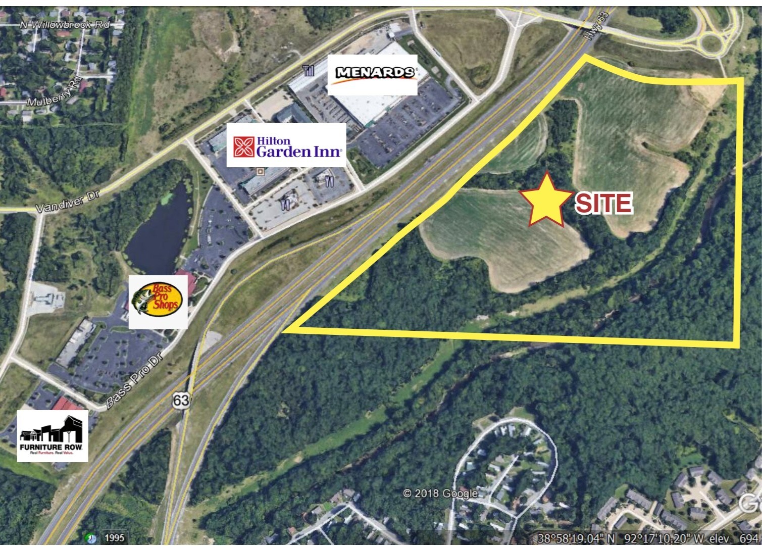 Hwy 63 & Vandiver Dr, Columbia, MO 65202 3116 Pioneer Dr & Vandiver