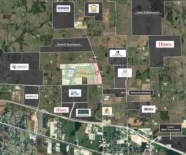 Owens & FM 362 rd, Waller, TX for sale - Aerial - Image 3 of 5