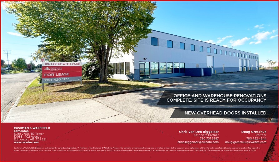 9550 45th Ave NW, Edmonton, AB for lease - Building Photo - Image 1 of 9