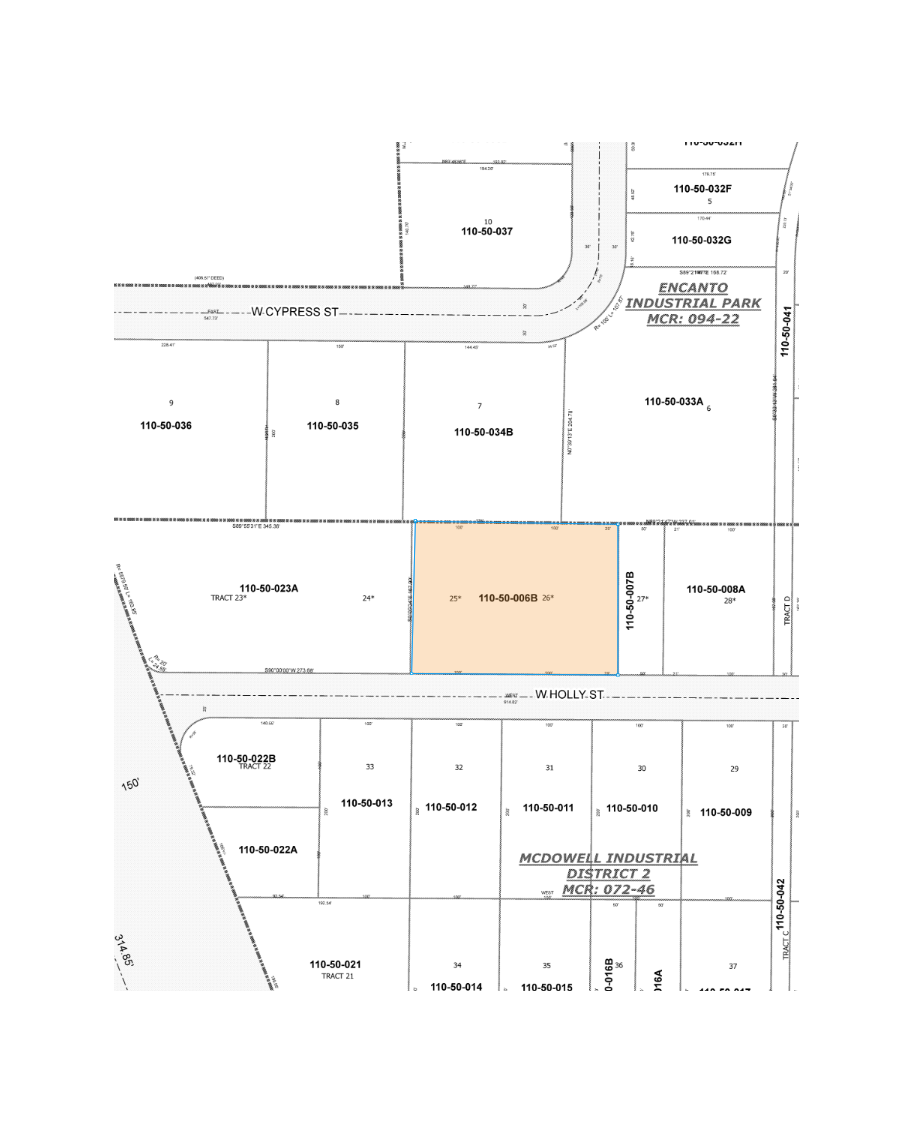 2336 W Holly St, Phoenix, AZ for lease Plat Map- Image 1 of 2