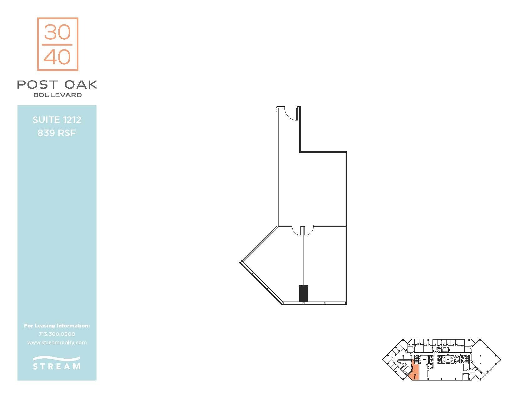 3040 Post Oak Blvd, Houston, TX for lease Floor Plan- Image 1 of 2