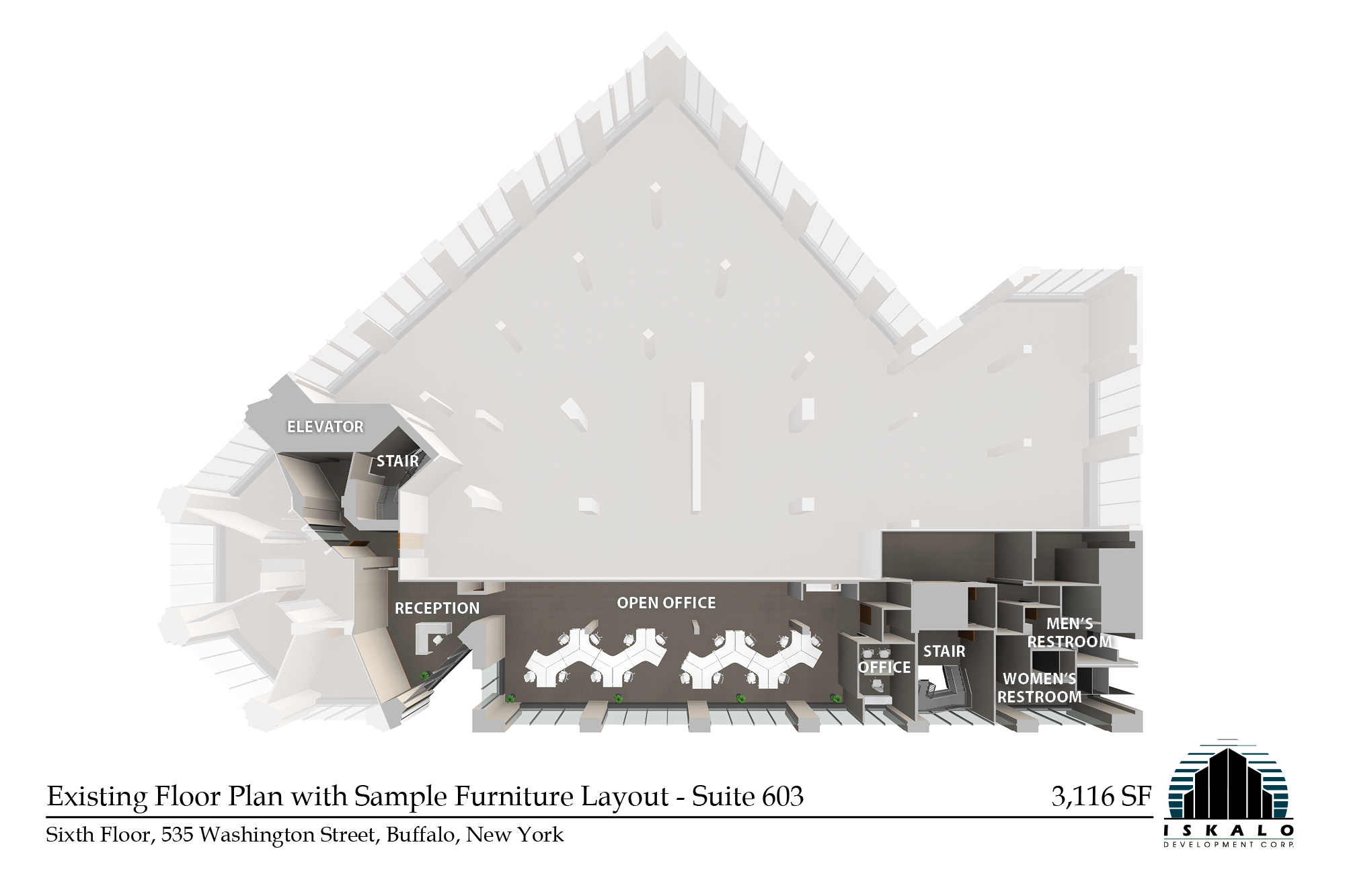 535 Washington St, Buffalo, NY for lease Floor Plan- Image 1 of 3