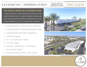 8 Sunset Way, Henderson, NV for lease Building Photo- Image 2 of 4