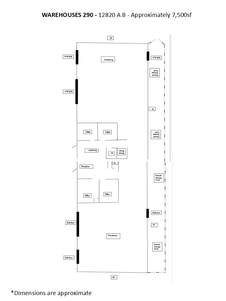 12826 Hempstead Rd, Houston, TX for lease Floor Plan- Image 1 of 3