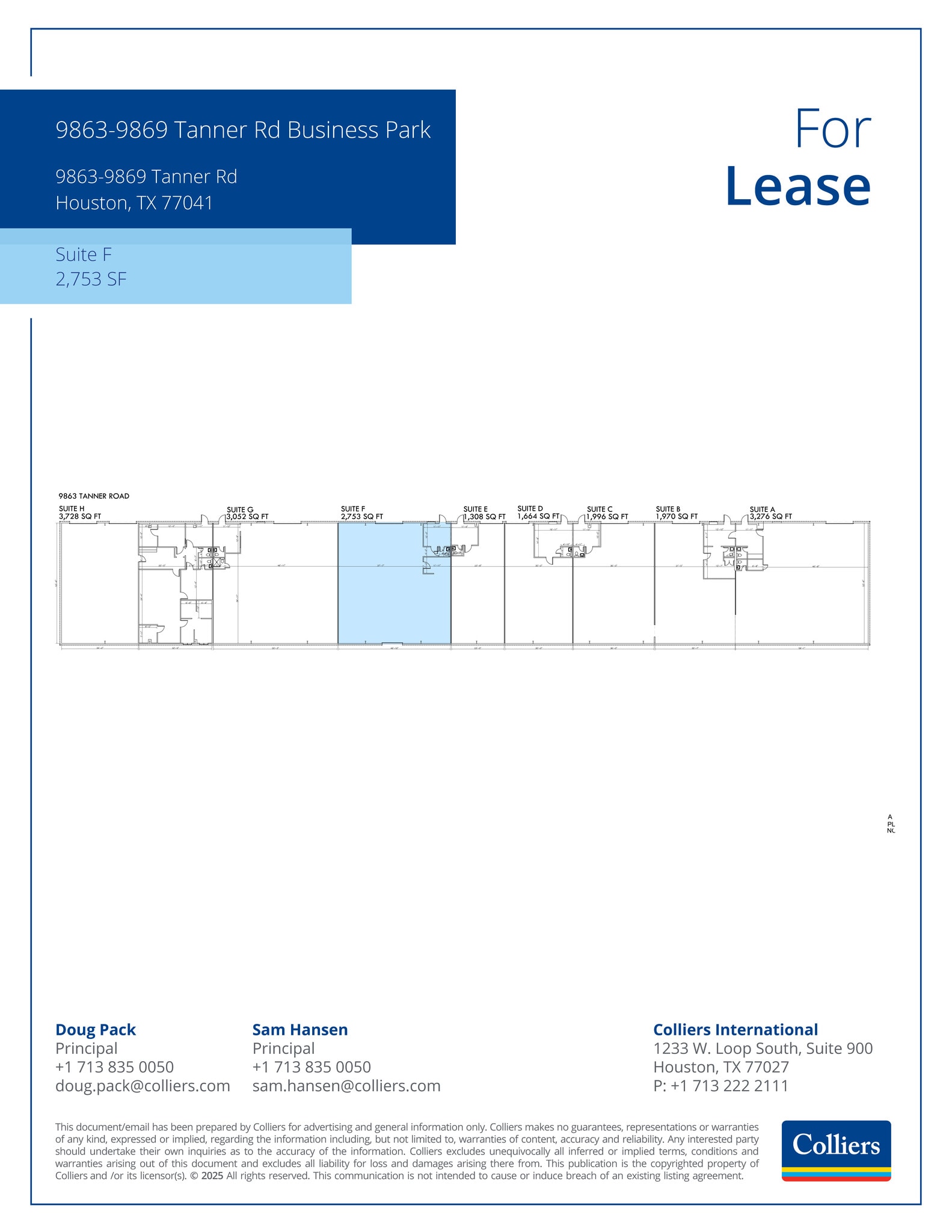 9863 Tanner Rd, Houston, TX for lease Floor Plan- Image 1 of 1