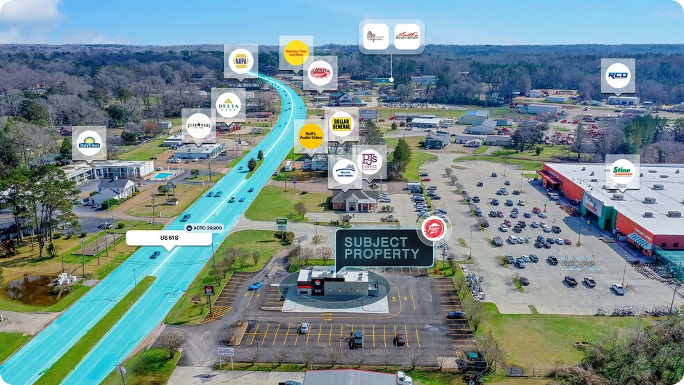 106 Highway 61 S, Natchez, MS for sale - Aerial - Image 2 of 2