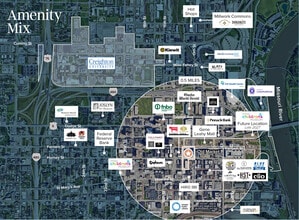 1313 Farnam St, Omaha, NE - AERIAL  map view