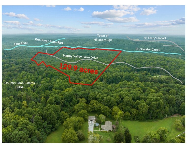 1400 Happy Valley Farm Dr, Hillsborough, NC for sale - Aerial - Image 1 of 14