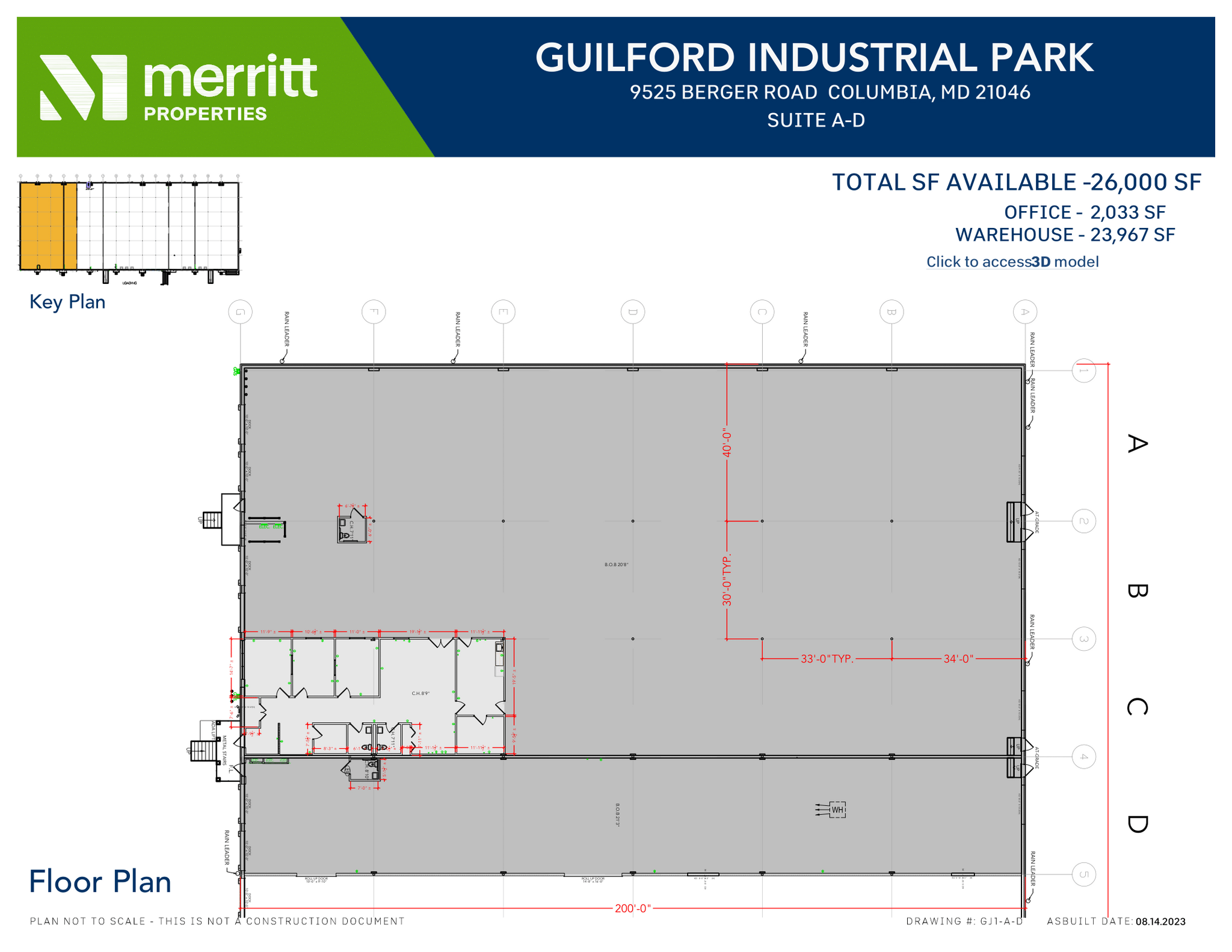 9525 Berger Rd, Columbia, MD for lease Floor Plan- Image 1 of 1