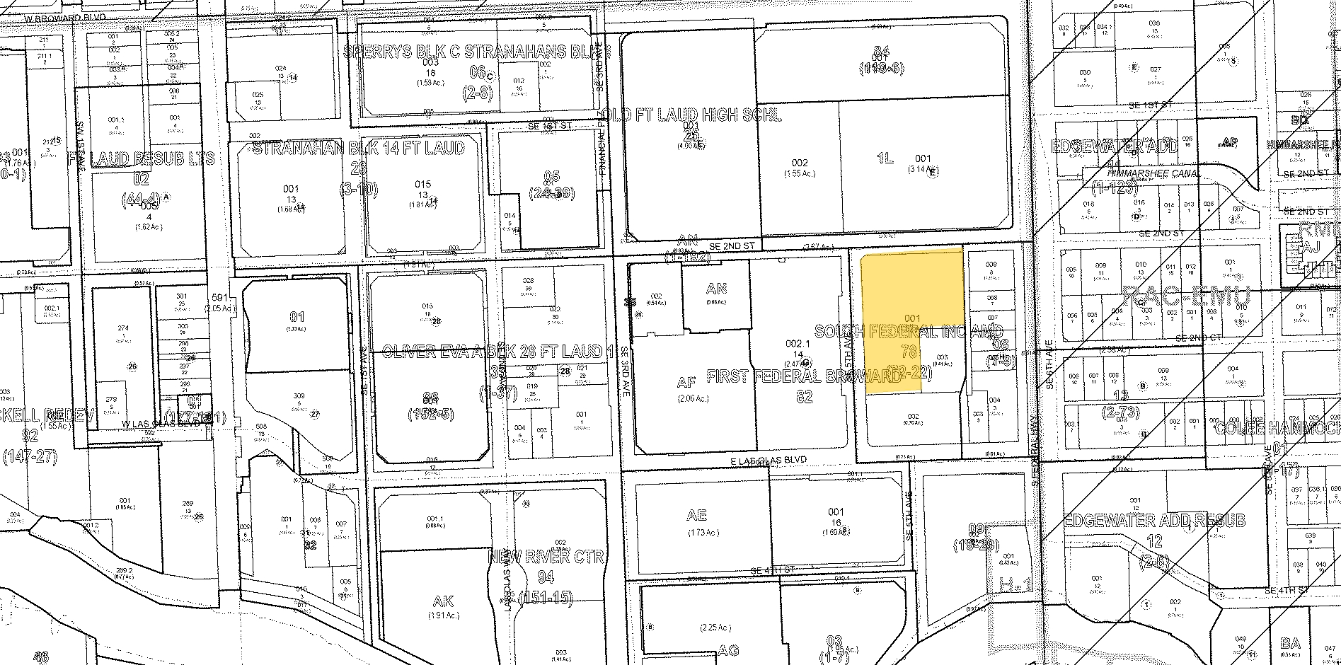 501 E Las Olas Blvd, Fort Lauderdale, FL for lease Plat Map- Image 1 of 2