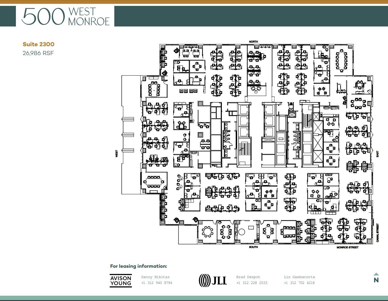 500 West Monroe St, Chicago, IL for lease Floor Plan- Image 1 of 1