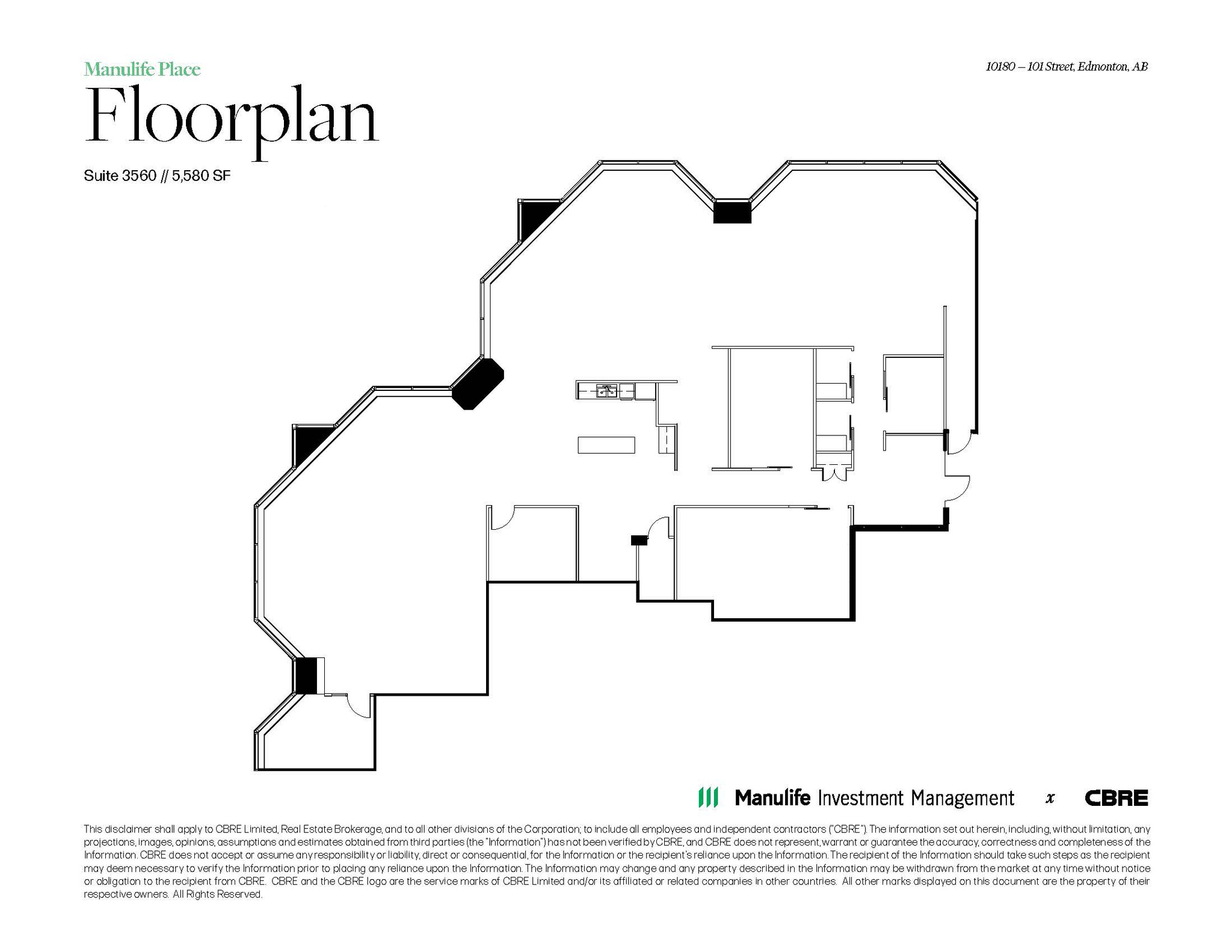 10180 101 St NW, Edmonton, AB for lease Floor Plan- Image 1 of 1