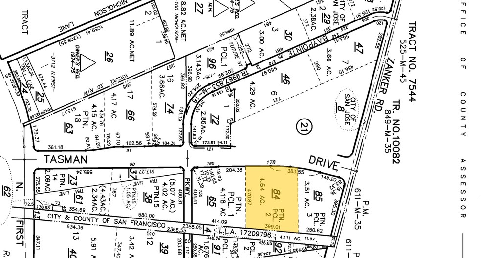 178 E Tasman Dr, San Jose, CA for lease - Plat Map - Image 2 of 2